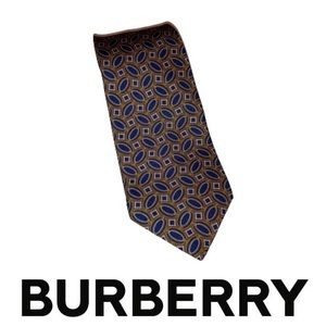 Vintage Burberry Necktie Men Silk Tie